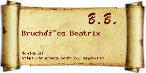 Bruchács Beatrix névjegykártya